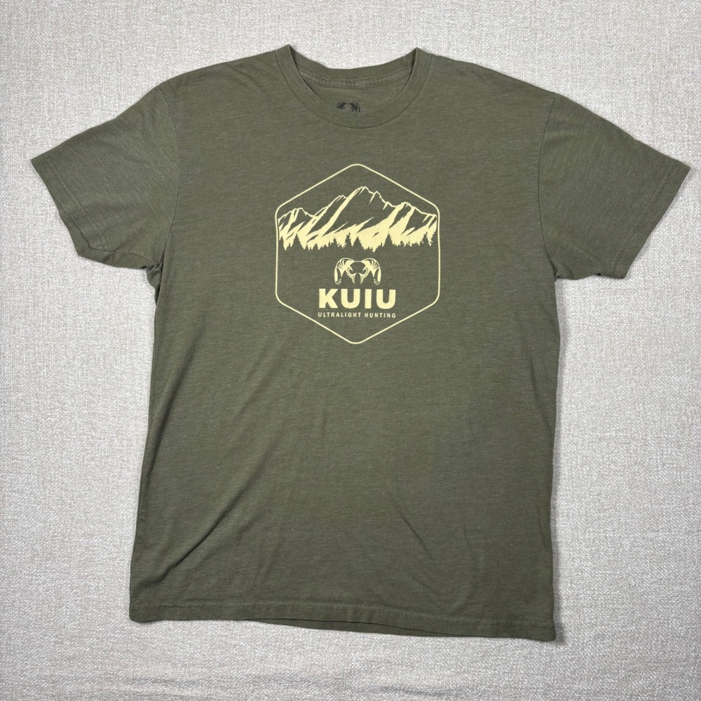 KUIU Ultralight Hunting Graphic T-Shirt Mens Medium Green Short Sleeve Mountain